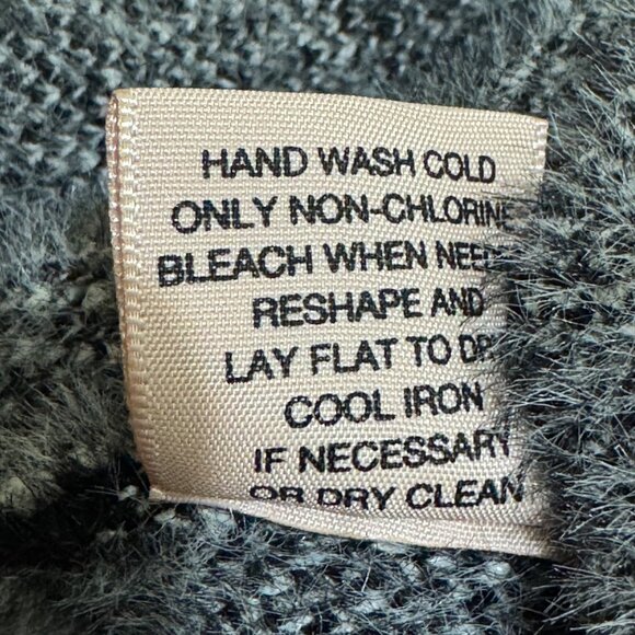 Philosophy Women’s Black White Gray Cardigan Long Open Front Soft Cozy Size S - Picture 6 of 13